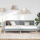 vidaXL Sarokágy keret Világosszürke 90 cm x 200 cm Szövet és Plywood