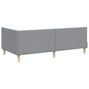 vidaXL Sarokágy keret Világosszürke 90 cm x 200 cm Szövet és Plywood