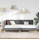 vidaXL Sarokágy keret Sötétszürke 90 x 200 cm Szövet és Mérnöki Fa