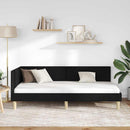 vidaXL Sarokágy keret Fekete 90 cm x 200 cm Szövet és Plywood