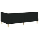 vidaXL Sarokágy keret Fekete 90 cm x 200 cm Szövet és Plywood