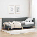 vidaXL Sarokágy keret Sötétszürke 100 cm x 200 cm Szövet és Plywood