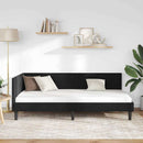 vidaXL Sarokágy keret fejtámlával Fekete 80 cm x 200 cm Bársony