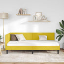 vidaXL Sarokágy keret fejtámlával Sárga 80 cm x 200 cm Bársony