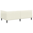 vidaXL Sarokágy keret fejtámlával Krém 80 cm x 200 cm Bársony