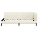 vidaXL Sarokágy keret fejtámlával Krém 80 cm x 200 cm Bársony