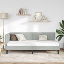 vidaXL Sarokágy keret fejtámlával Világosszürke 90 cm x 190 cm Bársony