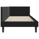 vidaXL Sarokágy keret fejtámlával Fekete 90 cm x 190 cm Bársony