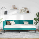 vidaXL Sarokágy keret fejtámlával Türkiz 90 cm x 190 cm Bársony