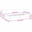 vidaXL Sarokágy keret fejtámlával Rózsaszín 90 cm x 200 cm szövet