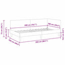 vidaXL Sarokágy keret fejtámlával Kék 100 cm x 200 cm szövet