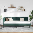 vidaXL Sarokágy keret fejtámlával Sötétzöld 100 cm x 200 cm Bársony