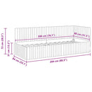 vidaXL Sarokágy keret fejtámlával Fekete 80 x 200 cm Bársony