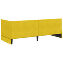 vidaXL Sarokágy keret fejtámlával Sárga 80 cm x 200 cm Bársony