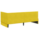 vidaXL Sarokágy keret fejtámlával Sárga 90 x 190 cm Bársony