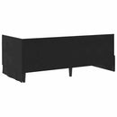 vidaXL Sarokágy keret fejtámlával Fekete 90 cm x 200 cm Bársony