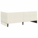vidaXL Sarokágy keret fejtámlával Krém 90 x 200 cm Bársony