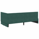 vidaXL Sarokágy keret fejtámlával Sötétzöld 100 cm x 200 cm Bársony