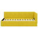 vidaXL Sarokágy keret fejtámlával Sárga 100 cm x 200 cm Bársony