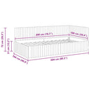 vidaXL Sarokágy keret fejtámlával Sárga 100 x 200 cm Bársony