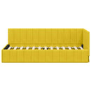 vidaXL Sarokágy keret fejtámlával Sárga 80 cm x 200 cm Bársony
