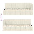 vidaXL Sarokágy keret fejtámlával Krém 80 cm x 200 cm Bársony