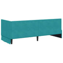 vidaXL Sarokágy keret fejtámlával Türkiz 80 cm x 200 cm Bársony