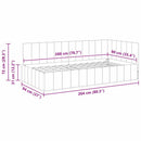 vidaXL Sarokágy keret fejtámlával Rózsaszín 90 cm x 200 cm Bársony