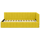 vidaXL Sarokágy keret fejtámlával Sárga 90 cm x 200 cm Bársony