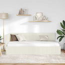 vidaXL Sarokágy keret fejtámlával Krém 90 cm x 200 cm Bársony