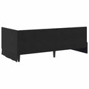 vidaXL Sarokágy keret fejtámlával Fekete 100 cm x 200 cm Bársony