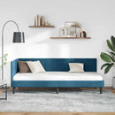 vidaXL Sarokágy keret fejtámlával Kék 80 cm x 200 cm Bársony