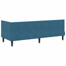 vidaXL Sarokágy keret fejtámlával Kék 80 cm x 200 cm Bársony