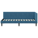 vidaXL Sarokágy keret fejtámlával Kék 80 cm x 200 cm Bársony