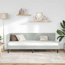 vidaXL Sarokágy keret fejtámlával Világosszürke 80 cm x 200 cm Bársony