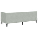 vidaXL Sarokágy keret fejtámlával Világosszürke 80 cm x 200 cm Bársony