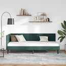 vidaXL Sarokágy keret fejtámlával Sötétzöld 80 cm x 200 cm Bársony
