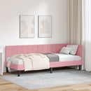 vidaXL Sarokágy keret fejtámlával Rózsaszín 80 cm x 200 cm Bársony