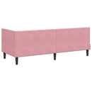 vidaXL Sarokágy keret fejtámlával Rózsaszín 80 cm x 200 cm szövet