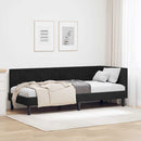 vidaXL Sarokágy keret fejtámlával Fekete 80 cm x 200 cm Bársony