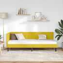 vidaXL Sarokágy keret fejtámlával Sárga 80 cm x 200 cm Bársony