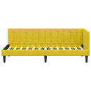 vidaXL Sarokágy keret fejtámlával Sárga 80 cm x 200 cm Bársony