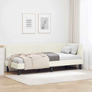 vidaXL Sarokágy keret fejtámlával Krém 80 cm x 200 cm Bársony