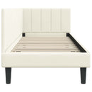 vidaXL Sarokágy keret fejtámlával Krém 80 cm x 200 cm Bársony