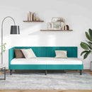 vidaXL Sarokágy keret fejtámlával Türkiz 80 cm x 200 cm Bársony