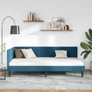 vidaXL Sarokágy keret fejtámlával Kék 90 cm x 190 cm Bársony