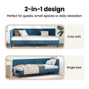vidaXL Sarokágy keret fejtámlával Kék 90 cm x 190 cm Bársony