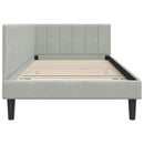 vidaXL Sarokágy keret Világosszürke 100 cm x 200 cm Bársony