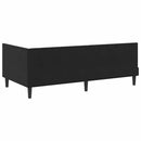 vidaXL Sarokágy keret fejtámlával Fekete 100 cm x 200 cm Bársony