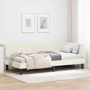 vidaXL Sarokágy keret fejtámlával Krém 100 cm x 200 cm Bársony